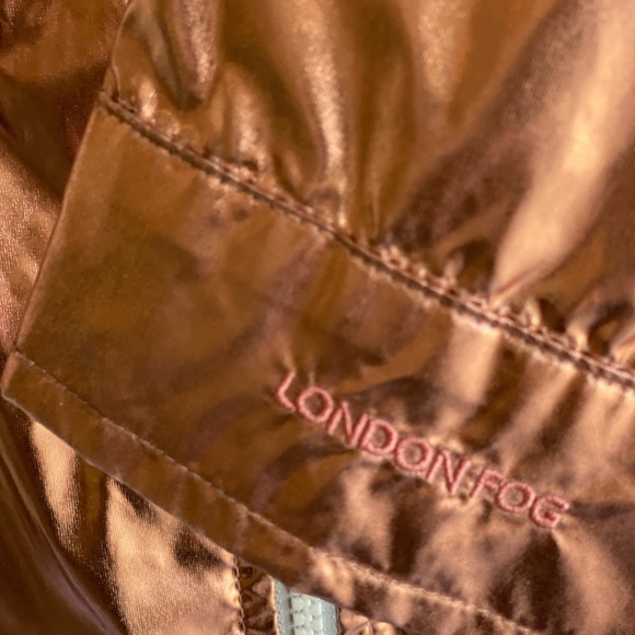 London Fog Girls Shiny Rose Gold Metallic Jacket🌫 - Picture 7 of 10